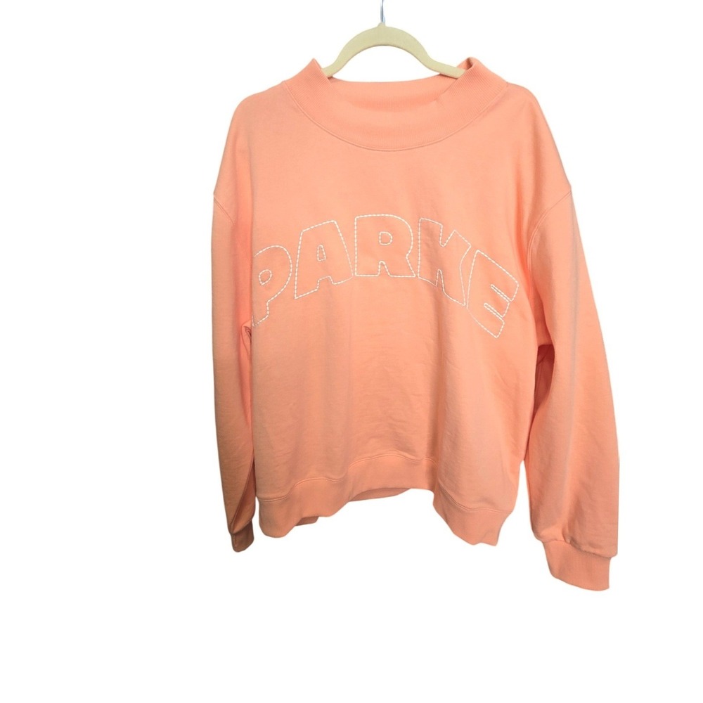 Parke x Target Sweatshirt Womens L XL Orange Peach Logo NWT